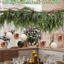 15 Pcs Christmas Chandelier Garland Decorations Including 6FT Artificial Cedar Garlands Velvet Balls DIY Christmas Hanging Garland for Living Dining Room Decor