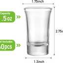 Aoeoe 40 Pack Shot Glass Bulk Set with Heavy Base, 1.5 Ounce Whiskey Shot Glasses, Clear Shot Glasses Set, Round Shot Glass Bulk, Small Shot Cups for Vodka, Whiskey, Tequila, Espresso, Liquor
