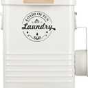 Laundry Detergent Powder Container Dispenser Holder for Laundry Room Organization. Metal Laundry Soap Dispenser with Scoop and Lid. Modern Farmhouse Laundry Room Decor and Accessories (Cream)