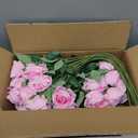 InnoGear 50 Pcs Pink Roses Artificial Flowers, Fake Velvet Silk Rose Bulk Faux Flower for Decoration DIY Wedding Centerpieces Proposal Bridal Bouquets Shower Party Home Floral Decor (50, Pink) 