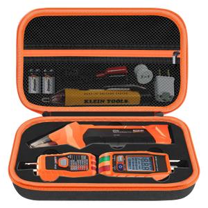 Hard Case for Klein Tools ET310 AC Circuit Breaker Finder Electric Tester & 80016 Tool Kit & RT250 GFCI Outlet Tester and Accessories Electrical Tools Storage Organizer Bag, Black (Case Only) 