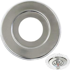 Extension Trim Ring for Recessed Fire Sprinkler Escutcheons - Chrome Oops Ring Cover Holes Up to 5 Inches when Paired with Recessed Escutcheon - Covers Miscuts, Damaged Drywall Around Sprinkler Heads (1 Pack)