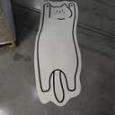 FOMAILE Cat Bathroom Rug Cute Bath Rug Floor Mat Absorbent Non-Slip Super Soft Shower Rug Cartoon Children Play Room Floor Mat Bedroom Mat Machine Washable 23.6X 62.9 inches (1' x 1'1" (Square))