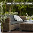 Patelai 11 Pcs Waterproof Patio Cushion Covers for Outdoor Sectional Furniture Wicker Rattan Patio Sofa Couch Chair Seat Pillow Slipcovers, 3 Sizes Covers Only (25.4 x 25.4X 3.54,Gray)