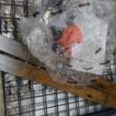 Grid Wall Panel 5.7 x 2 FT Grid Display Rack, Movable Gridwall Display Stand, Sturdy Floorstanding Wire Grid Rack, Rustic Brown and Black TCJ17BF