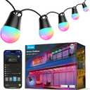 Govee Smart Outdoor String Lights 2, 144ft Outdoor Lights with Dimmable Warm White LED Bulbs, 47 Scene Modes for Patio, Backyard, Balcony, IP65 Waterproof, Works with Alexa, App Control