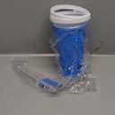 Slushy Maker Cup, Slushie Cup Maker, Milk Cola Juice Squeeze Cup, Magic Quick Freeze Cup, Cooling Cup, Smoothies Cup with Lids and Straws for All Age (Blue)
