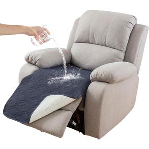 Genina 100% Waterproof Recliner Chair Covers, Anti-Slip Recliner Cover Dog Chair Cover Furniture Protector, Chair Sofa Slipcover for Pets Dogs, 1 Piece (Navy Blue, Recliner) (Recliner (1 Piece 23.6x39.3 Inch))