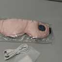 LitBear Heated Eye Mask, Silk Cordless Warm Eye Compress for Dry Eyes, Light Blocking Heat Eye Mask for Women Men, Soft Eye Heating Pad for Dry Eyes, Travel, Rechargeable, Washable Cover (Pink)