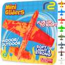 Airplane Toy Glider for All Ages - 2026 Valentines Day Gifts for Kids - Easy to Throw Soft Flying Plane for Indoor & Outdoor Play - Best Kids Valentine Gifts for Girls & Boys All Ages 3 4 5 6 7 8 9+ (Red)