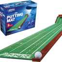 Perfect Practice Standard 9'6" Putting Mat with Automatic Ball Return – 2-Hole Indoor Putting Green for Home & Office – Golf Training Aid with Alignment Guides