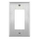 ENERLITES Decorator Switch or Receptacle Outlet Metal Wall Plate, Corrosion Resistant, Size 1-Gang 4.50" x 2.76", UL Listed, 7731, 430 Stainless Steel, Silver, 3 Packs