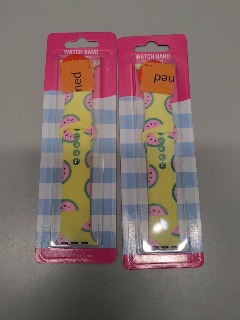 Cute Watermelon Slice Watch Band with Apple Watch Series 1-9, 38mm, 40mm, 41mm, Pack of 2