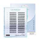 LA MAESII 144Pcs Lash Clusters, Wispy Natural Eyelash Clusters,10-14mm Individual Lashes Eyelash Extension,Large Tray(PL17)