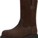 HISEA NINGO Mens Steel/Soft Toe Work Boots, 100% Waterproof Wellington Boots Shoes with Full-grain Leather, Oil Slip Resistant, Hazard Protection, Pull on Work Boots for Men, for Construction, Farming (7)