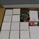 48 Christmas Village Houses Set Decorations LED Lights Christmas Town Scene Desktop Ornaments Christmas Figurines Accessories Buildings Battery Operated Landscape Decor