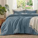 Bedsure Oversized King Comforter Set, Slate Blue Soft Prewashed Bedding for All Seasons, 3 Pieces GentleSoft Bed Set, 1 Lightweight Comforter (120"x98") and 2 Pillowcases (20"x36")