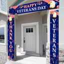 Veterans Day Decorations Set Blue Veterans Day Fence Banner Porch Banner Kit Patriotic Door Banner Decorations Thank You Veterans Happy Veterans Day Party Banner Decor Supplies