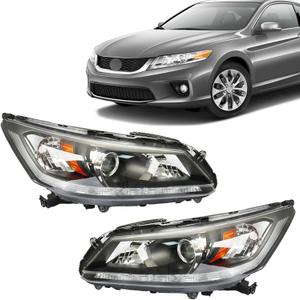 labwork Headlight Assembly Replacement for Honda Accord 2013 2014 2015 DRL Headlights Set Driver  Passenger Side