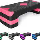 Adjustable Workout Aerobic Stepper in Fitness & Exercise Step Platform Trainer 3 settings adjustable height 4-6-8