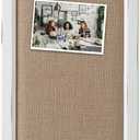 Rustic Long Framed Bulletin Board for Wall, 39x12" Fabric Pin Board, 39.2" x 11.8"