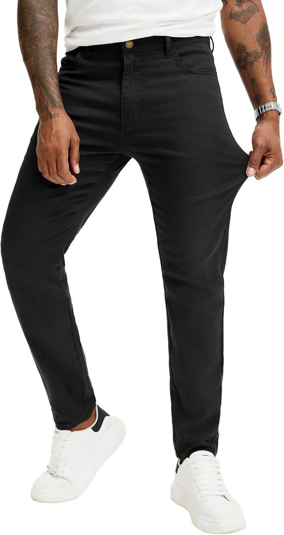 JEMLDL Men's Slim Fit Skinny Stretch Jeans Fashion Dress Casual Tapered Denim Pants with 5 Pockets, Size: 32W x 30L