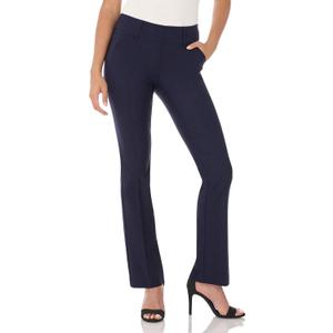 Rekucci Women's Ease into Comfort Classic Bootcut Pant w/Tummy Control, Size 2P (Navy)