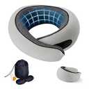 Travel Neck Pillow- 360° Ergonomic Memory Foam Travel Neck Pillow Airplane,Premium Breathable Relief Neck Pain for Long Flights,Car & Office