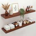 40 in Floating Shelves for Wall Decor Color Walnut, Pack 2
