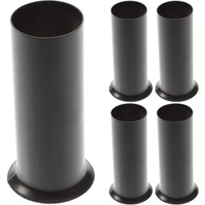 6pcs Crystal Chandeliers Chandelier Base Sleeve Crystal Parts Candle Covers Candle Sleeves Hanging Light s Metal Base Covers Socket s (Black)