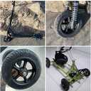Electric Scooter 200x50 Solid Tire & Plastic Hub 8"x2" Solid Tyre Tubeless Tire with 10mm Bearing Explosion Proof for Electric Scooter Balance Bike Toddler Bike Strollers