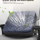 Large Seat Cushion, Dual-Layer Gel & Memory Foam Office Chair Cushion for Long Sitting, Keep Cooling & Soft 19.7 inch Seat Pad for Office Chairs (Super Lager Size (19.7"), Gray)