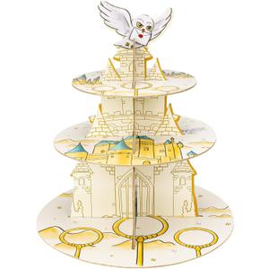 3-Tier Magical Cupcake Stand - Wizard Birthday & Halloween Party Cake Stand - Gift for Magical Lovers (Birthday Styles)