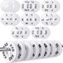 EBOOT 40 Pcs Clothing Size Dividers Retail Round Closet Size Dividers Hangers Plastic Clothes Rack Preprinted in XXS to XXL for Home or Clothing Store (White)