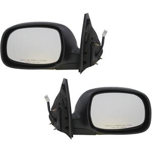 TRQ 2 Piece Driver and Passenger Side Mirror Assembly Set Electric Adjustment Heated No Memory Black Compatible with 2001-2007 Toyota Sequoia SR5 TO1320192 TO1321192