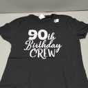 90th Birthday Crew 90 Years Old Group Matching Party T-Shirt, 3pack, Size S