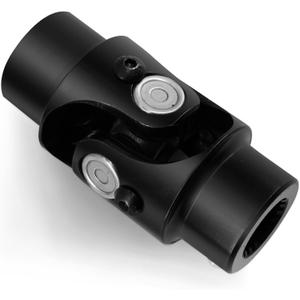 3/4" 20 Spline X 3/4" Round Steering Shaft U Joint Single Black Universal Joint Coupling (3-1/4" Overall Length)