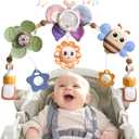 qesfir Musical Baby Stroller Arch Toys, Travel Car Seat Toys, Baby Play Arch Crib Accessory Toys, Mobile for Bassinet, Pram Activity Arch Bar Toys for Babies Infants