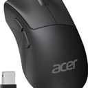 acer Wireless Mouse, 1200 DPI Computer Mouse Wireless with 2.4GHz USB A Receiver, 5 Buttons Compatible with PC, Laptop, Desktop (Black)