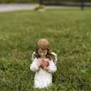 Joseph's Studio by Roman, 11.75" H Memorial Angel Holding a Heart Garden Statue, Outdoor Dcor