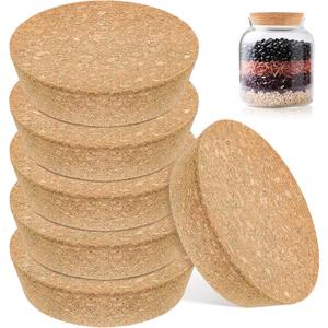6 PCS Large Cork Bottle Stoppers 3.93x 3.46x 1.18 Inch Tapered Plugs Cork Canning Jar Lids Replacement Corks for Wines, Decorative Bottles, Jars, Arts, DIY Crafts