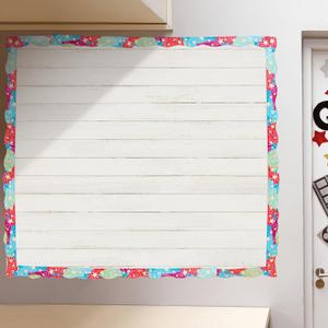 PerKoop 2 Roll White Wood Board Crafts Office School Classroom, Size: 125x9.5x5.5cm