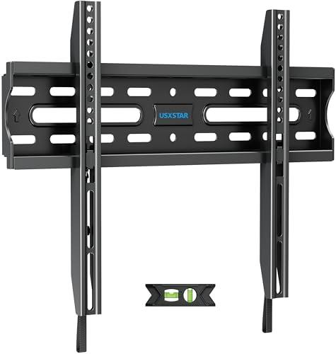 Fixed TV Wall Mount for Most 26-60 Inch Screen, Low Profile TV Mount with Quick Release Lock, Ultra Slim Wall Mount Bracket, Max VESA 400x400mm, Holds up to 99 Lbs, up to 16”Wood Studs by USX STAR