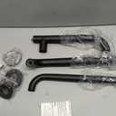 16 Inch L-Shaped Angled Shower Grab Bar w/Knurled Grip, Matte Black