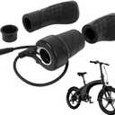 20X EBike Half Twist Throttle - PSLER 22.5mm Handlebar E-Bike Half Twist Throttle Grip Replacement with Waterproof 3-Pin Connector Compatible with 12V-72V Electric Bike Scooter MTB Conversion Kits, Black