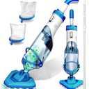 Cordless Handheld Pool Vacuum for Above Ground Pool with 18 Gal/Min Suction, 60 Min Run Time, Rechargeable Pool Cleaner with 60" Telescopic Pole for Sand, Silt in Inground Pools, Hot Tub and Spa (Blue)