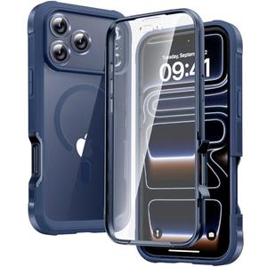 Diaclara Magnetic Designed for iPhone 17 Pro Max Case Full Body Bumper,[Compatible with MagSafe] Military Drop Proof Cover with Built-in Touch Sensitive Anti-Scratch Screen Protector,Deep Blue