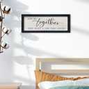 comurdyo And So Together They Built a Life They Loved Wall Sign Decor 16"6" Above Bed Master Bedroom Wood Framed Hanging Wall Art (Black)