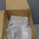 24 Pcs Ribbed Martini Glasses 10 oz Disposable Plastic Vintage Ribbed Coupe Glasses Unbreakable Dessert Parfait Glassware for Wedding Birthday Party Supplies (Clear)