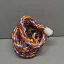 2pcs 48inch(122cm) Parrot Rope Perches,Bendable Climbing Standing Chew Cage Toys Heavyduty Made Bungee Toys for Large to Regular Size Birds (Red yellow blue)